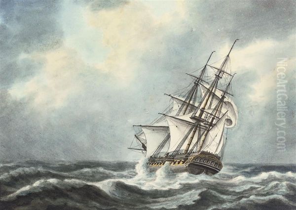 Four Studies Of Royal Naval Frigates At Sea (one Illustrated) - view 1