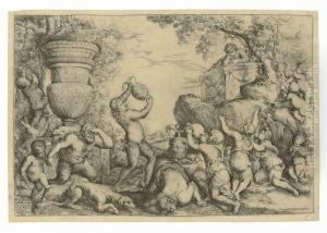 Bacchanal With Altar by Giovanni Andrea Podesta