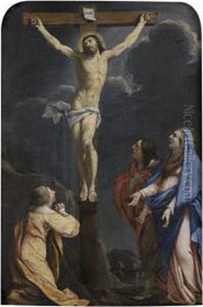 Crucifixion Entre Sainte Madeleine, La Vierge Et Saint Jean L'evangeliste - view 1