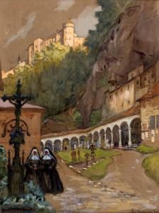 Petersfriedhof In Salzburg by Rudolf Poeschmann
