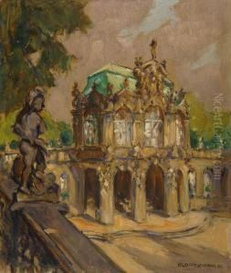Dresdner Zwinger- Blick Auf Den Wallpavillon. Um 1915