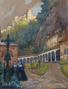 Klosterfriedhof In Salzburg. Um 1920