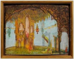 Stage Design For The Thiefof Baghdad by Willy Andrew Pogany