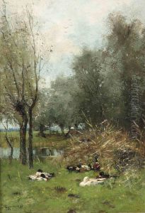 Ducks Resting Amongst The Trees by Geo Poggenbeek