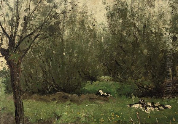 Ducks Resting By The Willows - view 1