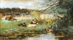La Mare Aux Canards. by Georges Poggenbuick