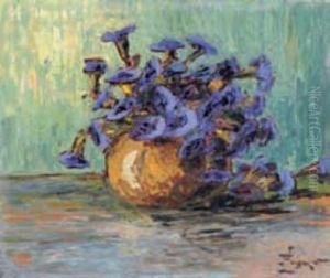 Bouquet De Gentianes by Lucien Poignant