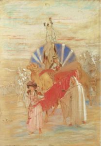 Caravane Dans Le Desert by Theophile Ii Poilpot