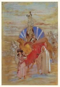 Caravane Dans Le Desert by Theophile Ii Poilpot