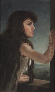 Portrait Of A Young Girl by James Thomas Poindexter