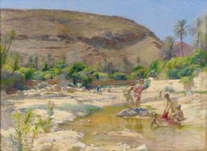 Femmes Et Enfants Au Bord De L'oued