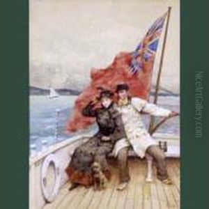 A La Barre Du Daisy 1878 by Maurice Poirson