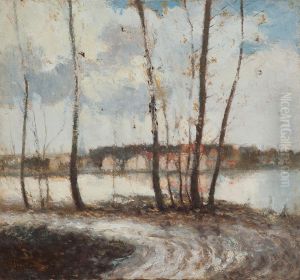 Autumn Landscape (in The Outskirts Of Paris) by Ivan Pavlovich Pokhitonov