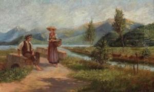 Lago Di Como Visto Da Bellagio Con La Penisola Comacina by Adolfo Polaroli