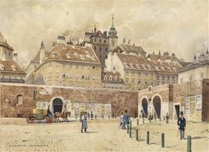 A View Of The Town From The Rothenturm Gate by Franz Poledne