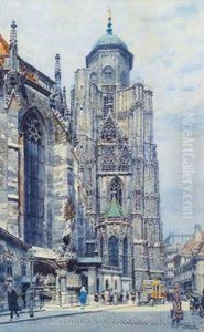 Der Nordturm Von St. Stephan by Franz Poledne