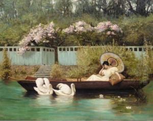 Girl Reading In A Boat Girl Reading In A Boat