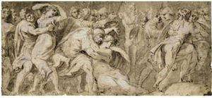 The Rape Of The Sabine Women by Polidoro Da Caravaggio (Caldara)