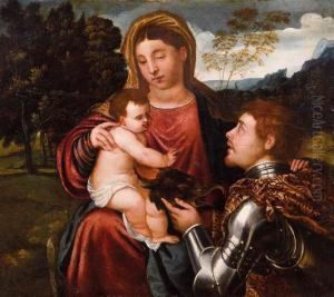 Madonna Col Bambino E Sangiorgio