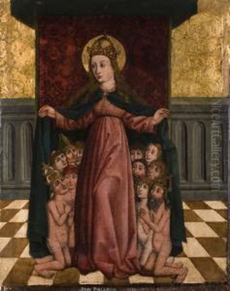 Schutzmantelmadonna Unter Einem
 Baldachin Mit Schutzsuchenden - view 1