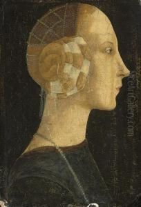 Portrait Of A Lady, Bust-length, In Profile by Piero Pollaiuolo