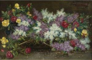 Lilacs And Roses by August Pollak