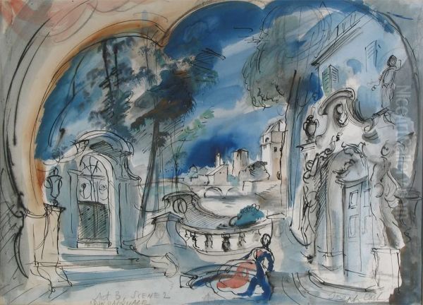 Stage Set For Don Pasquale, Act 3 Scene 2 - view 1