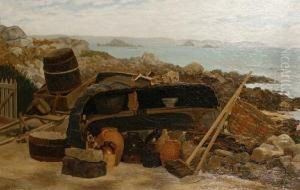 A Fisherman's Still Life by Samuel George Pollard