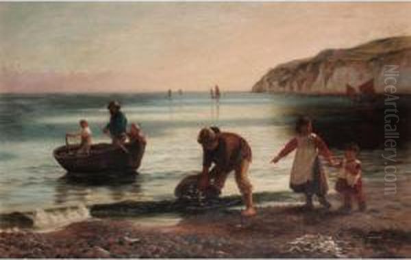 An Evening Scene At Beer, Devon - view 1