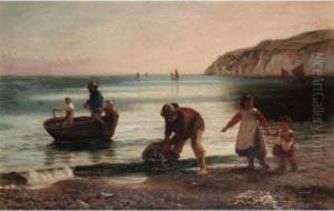 An Evening Scene At Beer, Devon