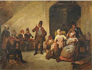 Interno Di Osteria by Giovanni Polli