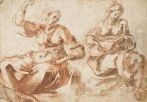 Deux Musiciennes by Cesare Pollini