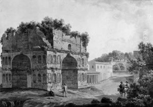 The Tomb Of Cecilia Metella On The Via Appia, Rome; And The Arch Ofjanus On The Via Appia The Tomb Of Cecilia Metella On The Via Appia, Rome; And The Arch Ofjanus On The Via Appia