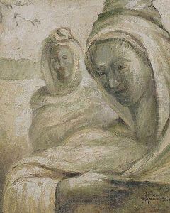 Dos Mujeres by Fidelio Ponce De Leon