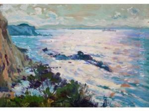 Bord De Mer Sur La Cote Bleue by Antoine Ponchin