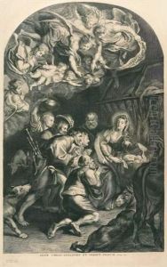 Die Anbetung Der Hirten. by Paulus Pontius