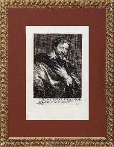 Retrato Del Pintor Paulus Rubbens by Paulus Pontius