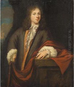 Portrait Of A Gentleman, Three-quarter Length, Leaning On A Ledge Portrait Of A Gentleman, Three-quarter Length, Leaning On A Ledge