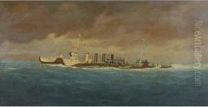 Destroyer Dd-51 by Burnell Poole