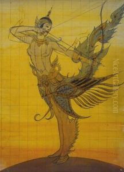 Stylized Woman Archer In Abbreviated Outfit. - view 1