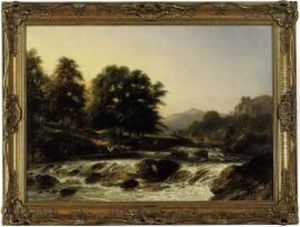 On The River Wharfe, Yorkshire by James Poole