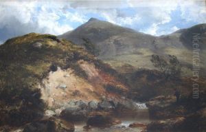 A Fisherman By A Highland Burn by James Poole