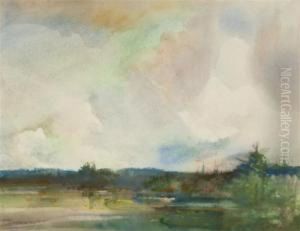 Clouds Over A Lake by Thomas Pooly Pooley
