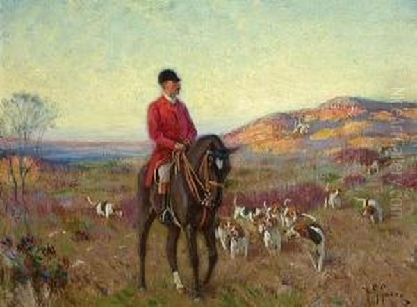 Hunter With Fox Hounds - view 1