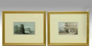 Pair Of Watercolours by Henry Martin Pope