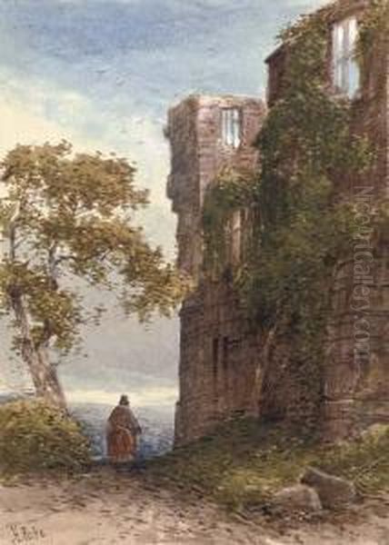 A Traveller Before A Ruined Castle - view 1