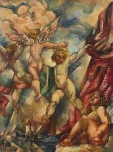 Angels Playing by Elena Popea