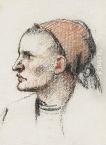 Tete D'homme De Profil A Gauche by Claudius Marcel Popelin-Ducarre
