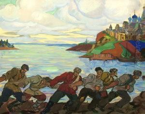 "the Volga, 
Boatmen