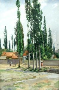 Landscape With Poplars